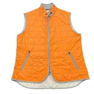 Waterville Theo Vest Mens IT 56 Orange Quilted Full Zip Insulated Made in Italy